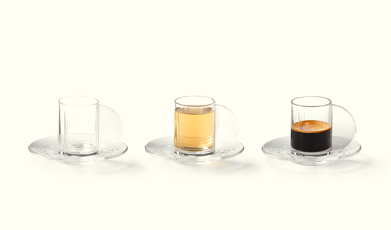 PL 115 Glastasse ›Espresso PL 114‹ mit Glasuntertasse PL 115 Glastasse ›Espresso PL 114‹ mit Glasuntertasse